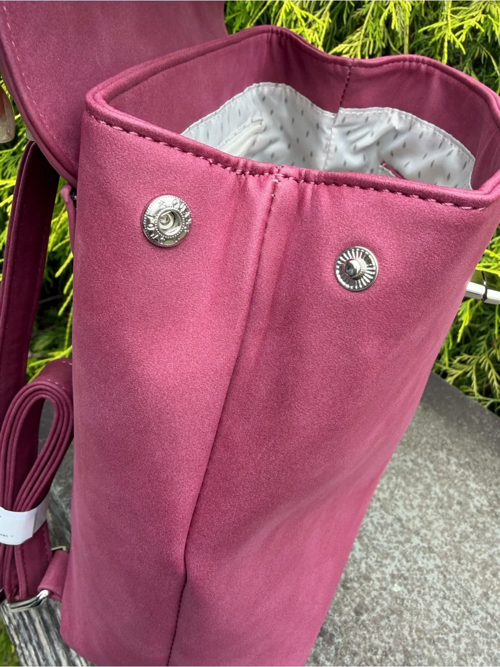 Vanessa Williams Merlot Mini Backpack NWT + Floral Boot Earrings